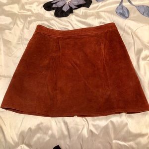 Forever 21 Burnt Orange Suede Skirt (Size M)